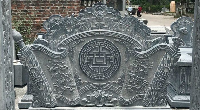 Các mẫu bình phong đá nhà thờ Hán tự đẹp và ý nghĩa nhất 4