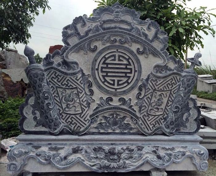 Các mẫu bình phong đá nhà thờ Hán tự đẹp và ý nghĩa nhất 7