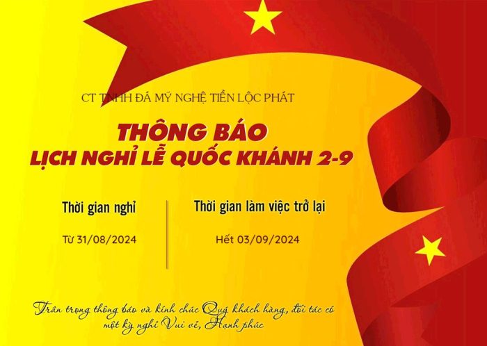 Thông báo nghỉ lễ quốc khách 02/09/2024