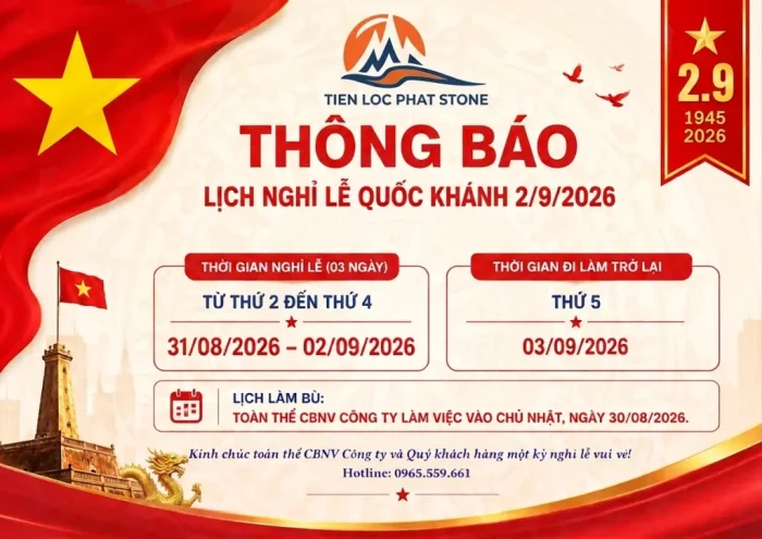 Lịch nghỉ lễ 02-09-2026 Tiền Lộc Phát