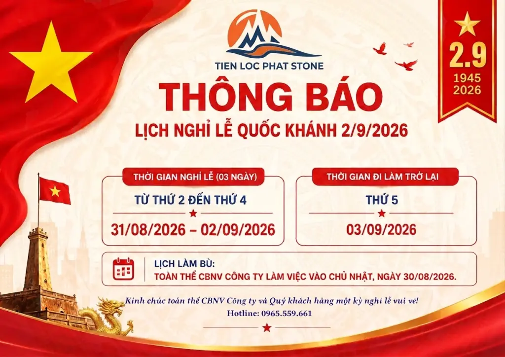 Lịch nghỉ lễ 02-09-2026 Tiền Lộc Phát